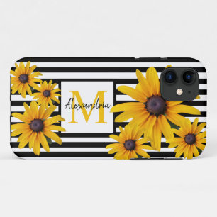 Capa Para iPhone 11 Susan de olhos pretos amarelos com imagem monogram