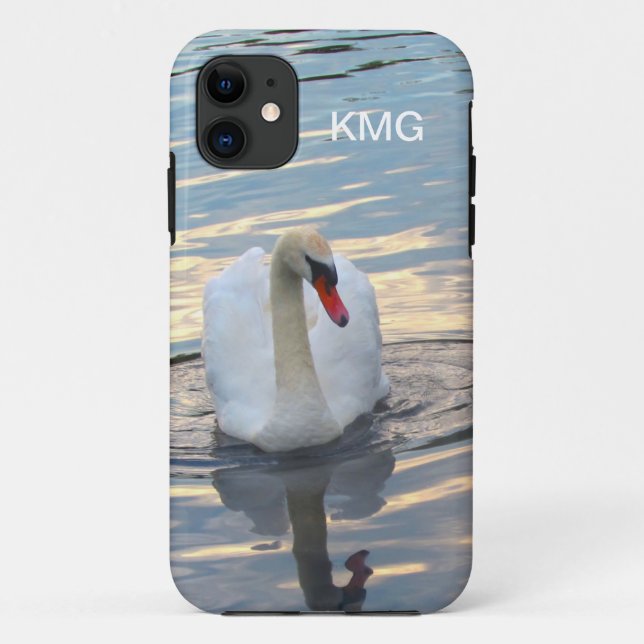 Capa Para iPhone 11 Swan com Reflexão (Verso)