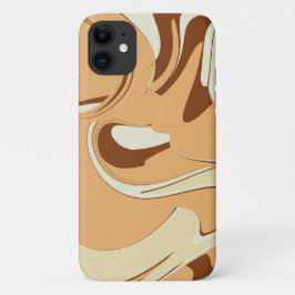 Capa Para iPhone 11 Swirl de Café Castanho