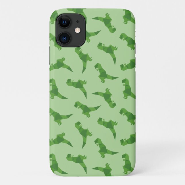 Capa Para iPhone 11 T-Rex Origami (Verso)