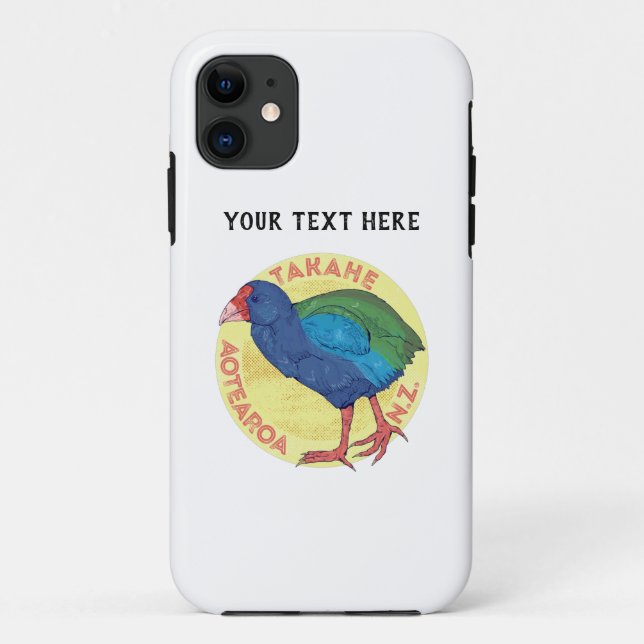 Capa Para iPhone 11 Takahe Aotearoa Nova Zelândia (Verso)