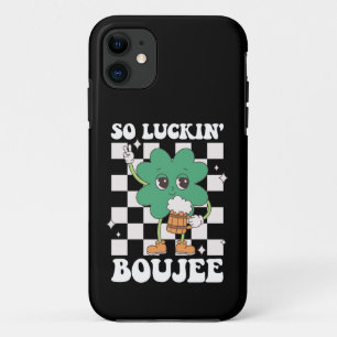 Capa Para iPhone 11 Tão Sortudo Boujee Shamrock Sortudo Dia de São Pat