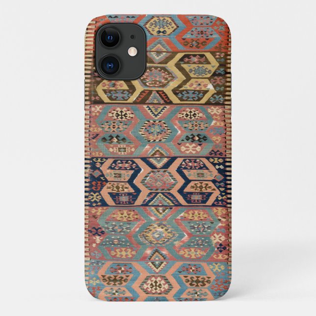 Capa Para iPhone 11 Tapete Antigo Kilim Turco (Verso)