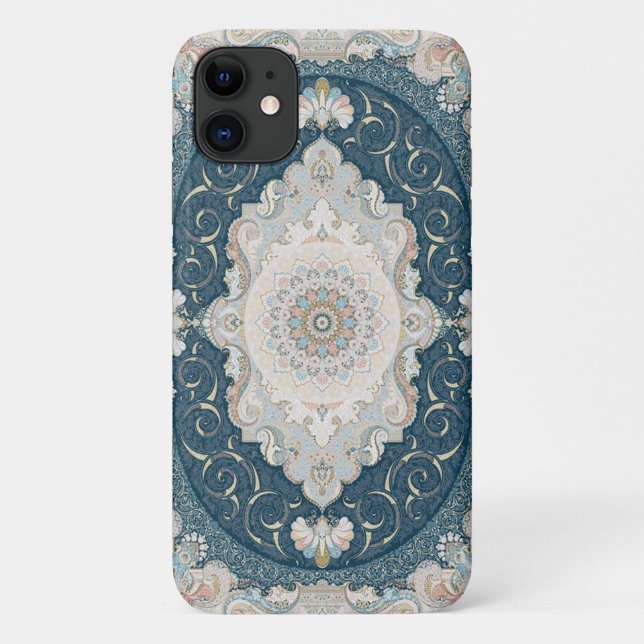 Capa Para iPhone 11 Tapete Persa Turco Antigo (Verso)