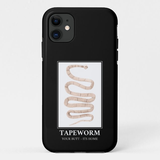 Capa Para iPhone 11 Tapeworm Seu Bumbum está em casa (Verso)