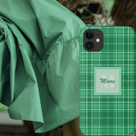 Capa Para iPhone 11 Tartan - Verde Escuro com Matizes Verdes Mais Clar