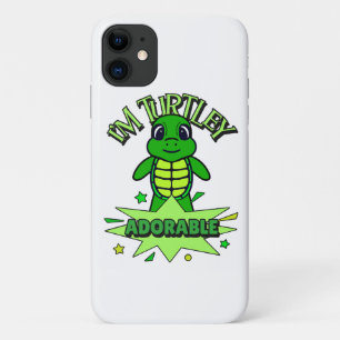 Capa Para iPhone 11 Tartaruga Fofa Citação Divertida Totalmente Adoráv