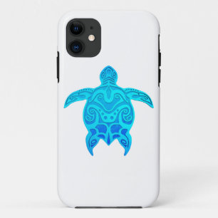 Capa Para iPhone 11 Tartaruga Tribal Azul