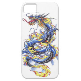 Capa Para iPhone 11 Tatttoo azul japonês oriental legal do dragão