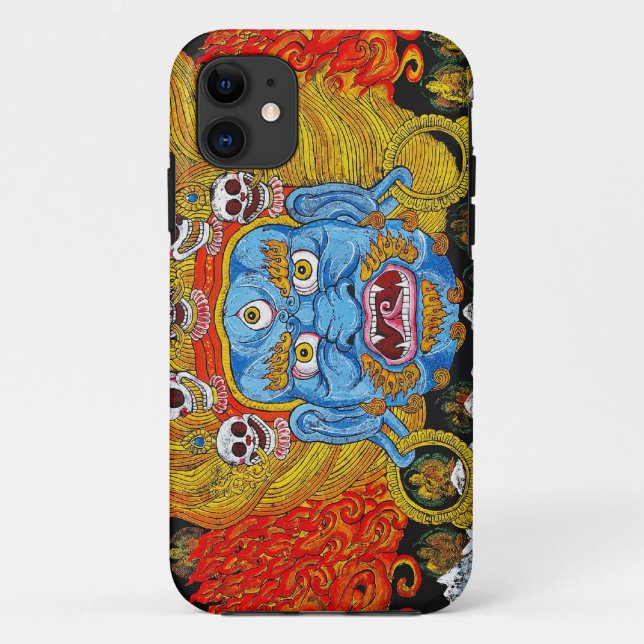 Capa Para iPhone 11 Tatuagem de demônio tibetano oriental Legal (Verso)