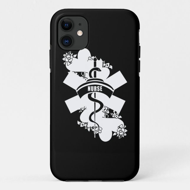 Capa Para iPhone 11 Tatuagem do coração da enfermeira (Verso)