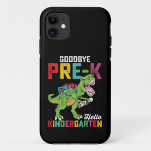 Capa Para iPhone 11 Tchau Pré K Olá Jardim de Infância T Rex Escola