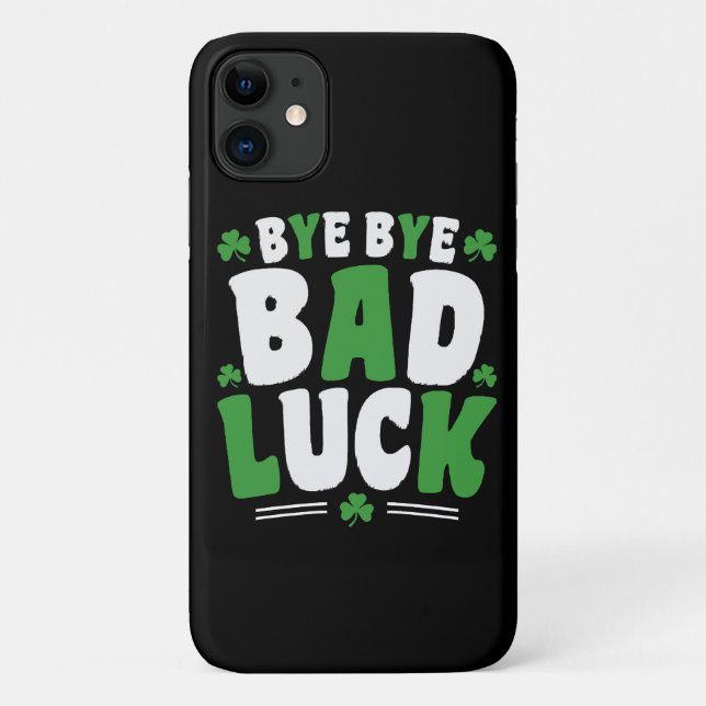 Capa Para iPhone 11 Tchau Tchau Má Sorte (Verso)