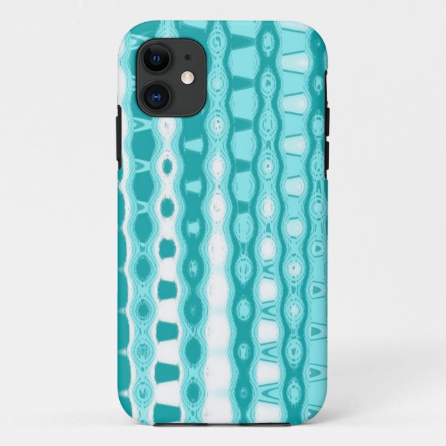 Capa Para iPhone 11 Teal e branco (Verso)