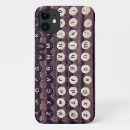 Capa Para iPhone 11 Teclas de uma Máquina de Escrever Antiga