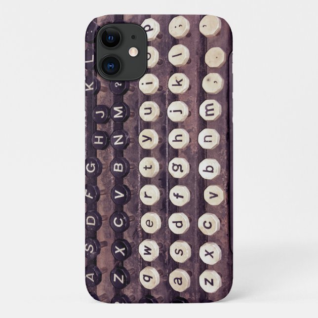 Capa Para iPhone 11 Teclas de uma Máquina de Escrever Antiga (Verso)