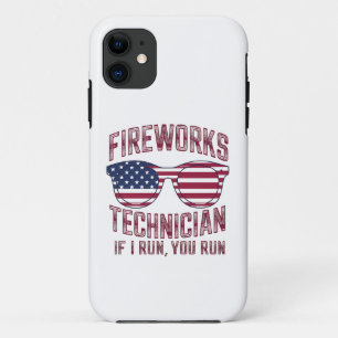 Capa Para iPhone 11 Técnico de Fogos de Artifício 4 de Julho Divertido