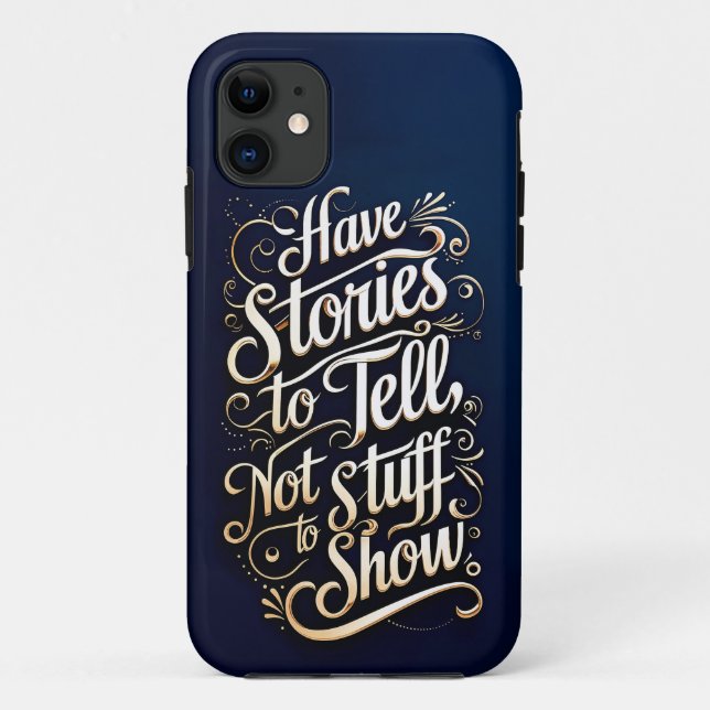 Capa Para iPhone 11 Tem histórias para contar o caso iPhone / iPad (Verso)