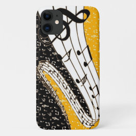 Capa Para iPhone 11 tema musical Gold