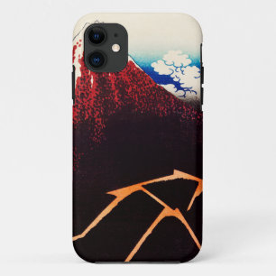 Capa Para iPhone 11 Tempestade abaixo do cume por Katsushika Hokusai