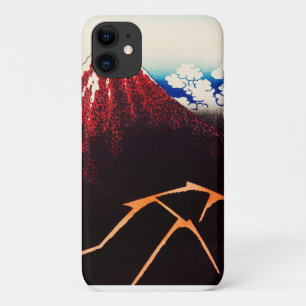 Capa Para iPhone 11 Tempestade abaixo do cume por Katsushika Hokusai