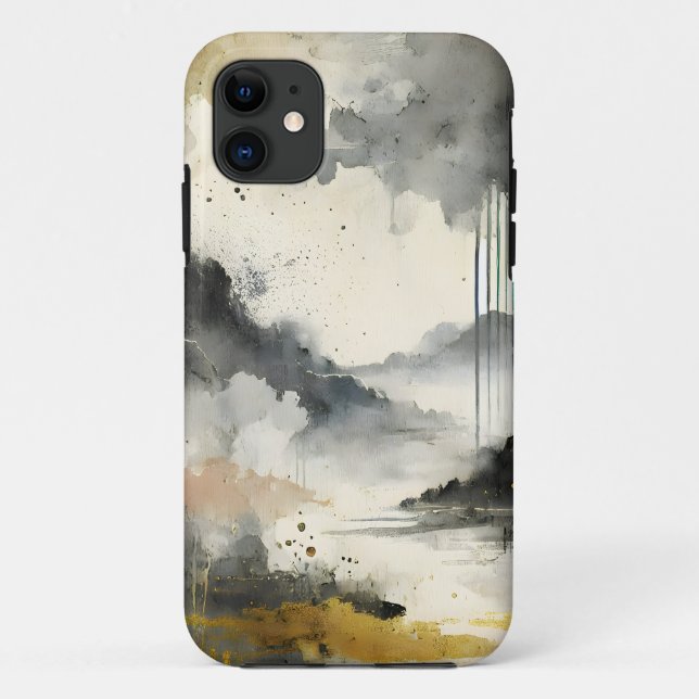 Capa Para iPhone 11 Tempestade de ouro (Verso)