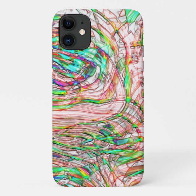 Capa Para iPhone 11 Tempestade de trilhas torcidas (Verso)