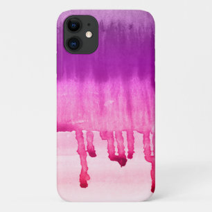 Capa Para iPhone 11 Tendência Cor de Água Púrpura Design