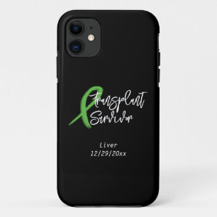 Capa Para iPhone 11 Tendência de Fita Verde Sobrevivente de Transplant