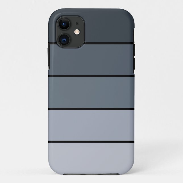 Capa Para iPhone 11 Tendy Modern Space Cinzas Stripes (Verso)