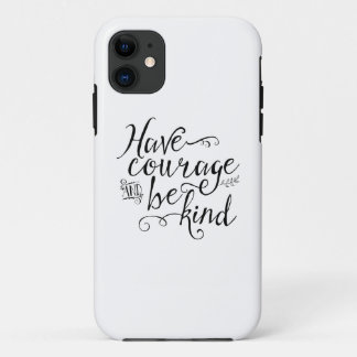 Capa Para iPhone 11 Tenha coragem e seja Bonito com tipografia de rote