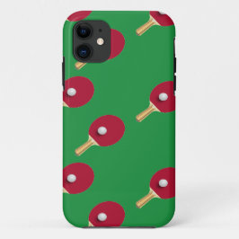 Capa Para iPhone 11 tênis de mesa de  e esfera em verde