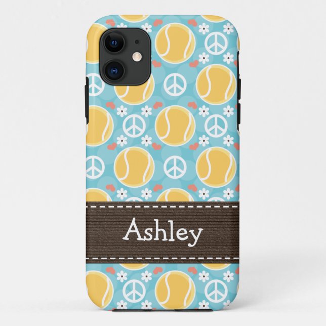 Capa Para iPhone 11 Tênis do amor da paz (Verso)