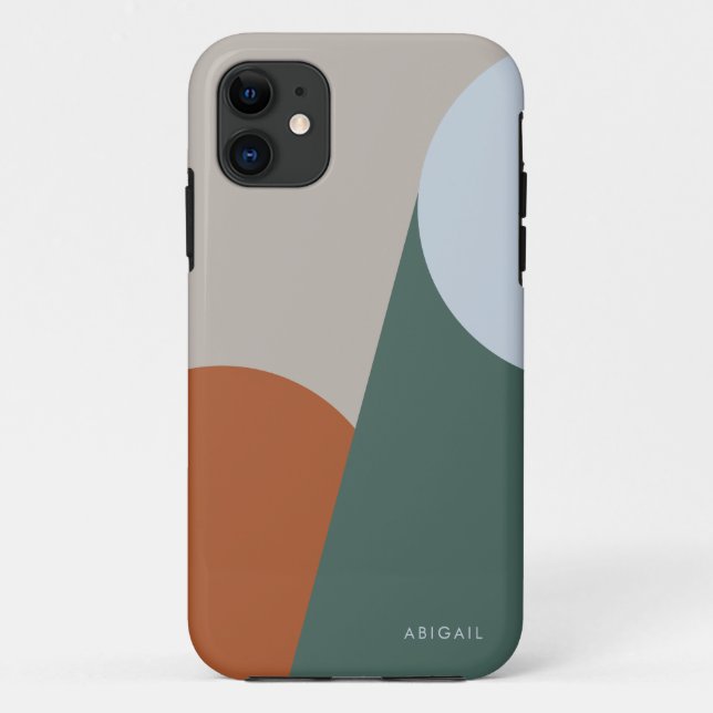 Capa Para iPhone 11 Terracotta Geométrico Terthy (Verso)
