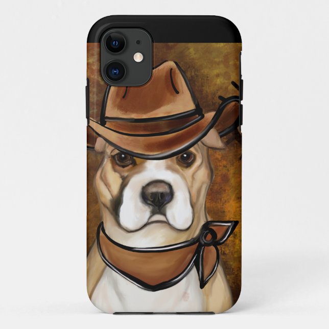 CAPA PARA iPhone 11 TERRIER STAFFORDSHIRE AMERICANO        (Verso)