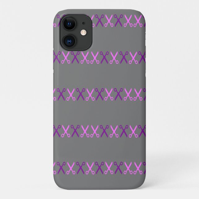 Capa Para iPhone 11 Tesoura de Corte Elegante Cabeleireiro Alfaiate (Verso)