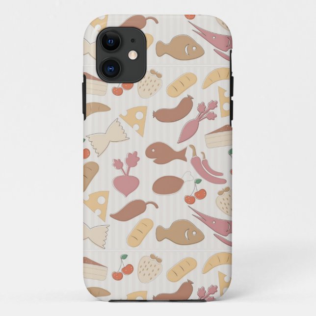 Capa Para iPhone 11 Teste padrão 2 da comida (Verso)