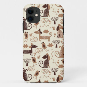Capa Para iPhone 11 teste padrão com cães bonitos