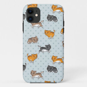 Capa Para iPhone 11 teste padrão com gatos engraçados