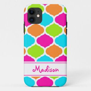 Capa Para iPhone 11 Teste padrão da estrutura de Quatrefoil do