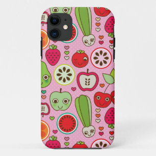 Capa Para iPhone 11 teste padrão da ilustração da cozinha da fruta