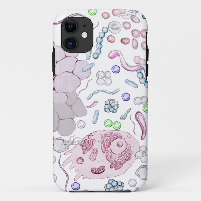 Capa Para iPhone 11 Teste padrão da microbiologia (Verso)