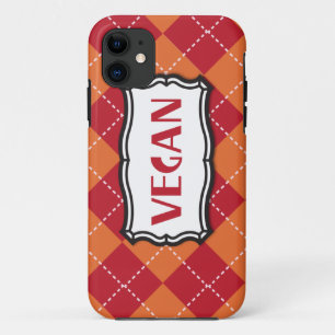Capa Para iPhone 11 Teste padrão de Argyle do Vegan