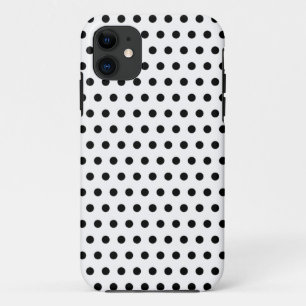 Capa Para iPhone 11 Teste padrão de bolinhas preto e branco. Manchado