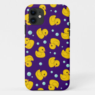 Capa Para iPhone 11 Teste padrão de borracha de Duckie