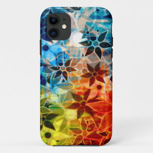 Capa Para iPhone 11 Teste padrão de flor #4 da arte abstracta