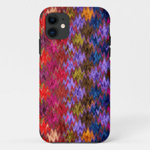 Capa Para iPhone 11 Teste padrão de onda colorido #5 do mosaico
