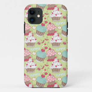 Capa Para iPhone 11 Teste padrão do cupcake