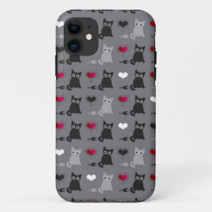 Capa Para iPhone 11 teste padrão do gatinho e dos ratos