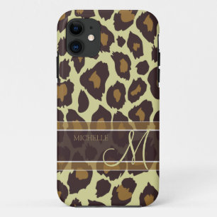 Capa Para iPhone 11 Teste padrão do leopardo - Brown e Tan com